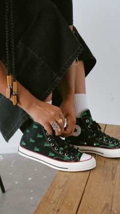 地上穿着球鞋的一双脚 描述已自动生成