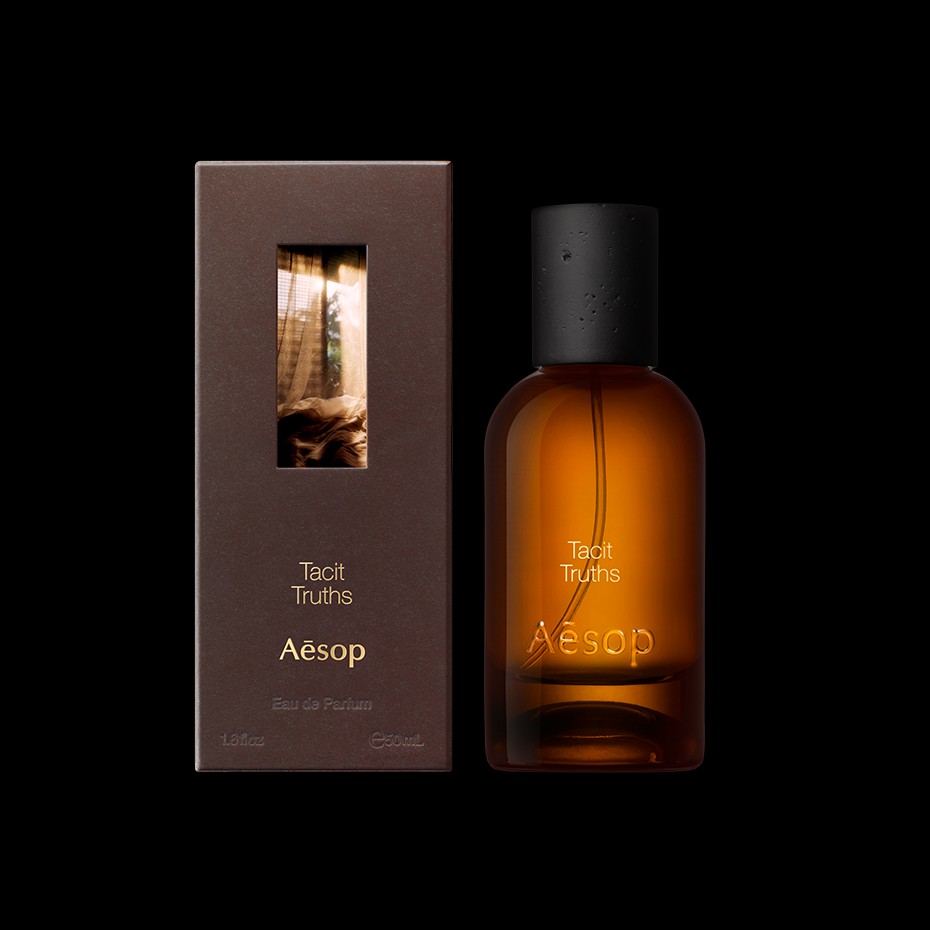 Aesop Fragrance Tacit Truths Eau de Parfum 50mL Bottle with Carton Front C LINE GIFT 930x930px.png